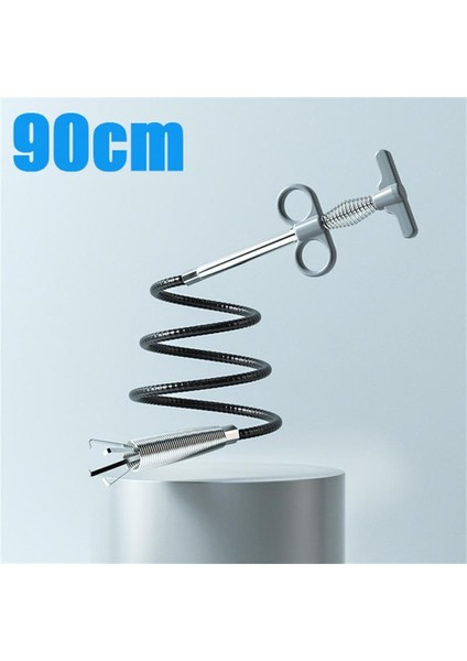 90CM Gri Stil 160CM Kanalizasyon Boru Açıcı Yılan Yay Boru Temizleme Aracı Mutfak Banyo Kanal Temizleme Aracı Tıkanıklık Önleyici Temizlik Çengeli (Yurt Dışından)