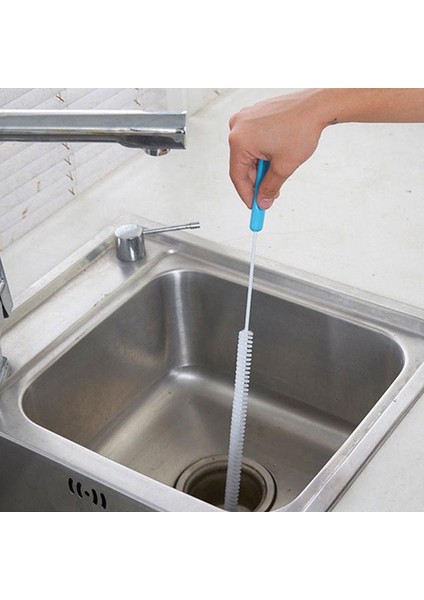 Mavi Stil Ev Mutfakları Için Pratik Bükülebilir Lavabo Küvet Tuvalet Boru Temizleme Fırçası Dredge Aracı (Yurt Dışından) indirimleri