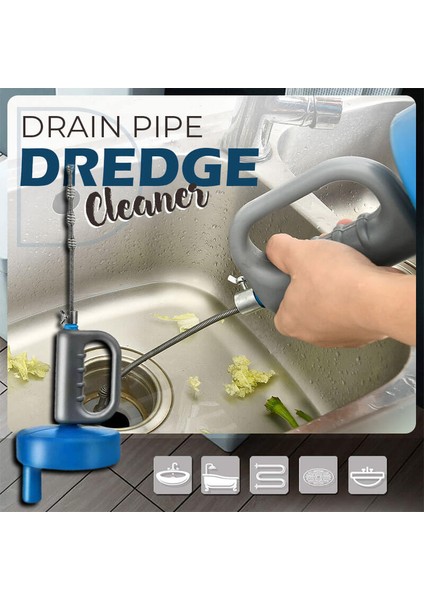 Drae Tıkanıklık Temizleyici Tuvalet Lavabo Kanalizasyon Tıkaç Bahar Çelik Tel Mutfak Lavabo Tıkanıklık 3m El Koluyla Basınçlı Tıkanıklık Aracı (Yurt Dışından)