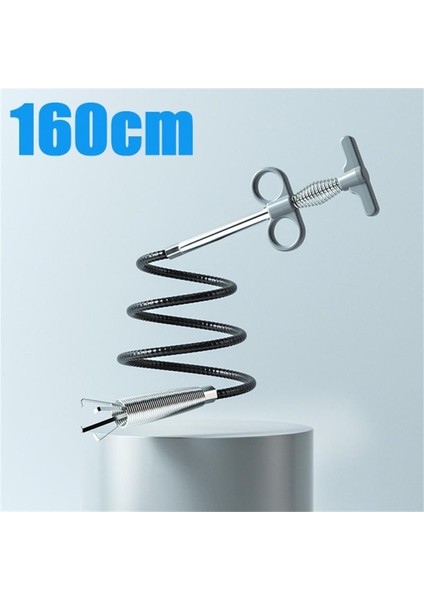 160CM Gri Stil 160CM Kanalizasyon Boru Açıcı Yılan Yay Boru Temizleme Aracı Mutfak Banyo Kanal Temizleme Aracı Tıkanıklık Önleyici Temizlik Çengeli (Yurt Dışından)