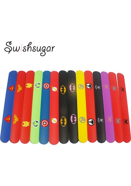 No.7 Boyutu Kauçuk Tokat Süper Yarasa Bileklik Çocuk Çocuklar Bilezik Esnek Wrap Toka Enfant Bilezik Noel Yeni Yıl Hediye Fırsatları (Yurt Dışından) fırsatları