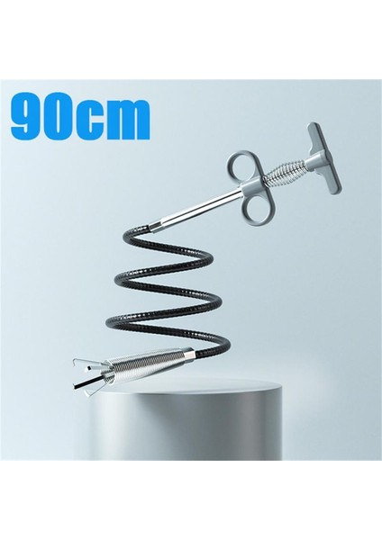 Gri 90CM Tarzı Boru Tıkanıklık Açıcı Yılan Bahar Boru Temizleme Aracı Mutfak Banyo Kanalizasyon Temizleme Aracı Boru Temizleyici cm (Yurt Dışından)