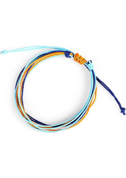 15-35 cm Stili Renk 19 Moda Çok Katmanlı Renkli El Yapımı Dokuma Halat Bilezik Etnik Su Geçirmez Mum Ipi Bileklik Kadın Kızlar Takı Hediyeleri (Yurt Dışından)