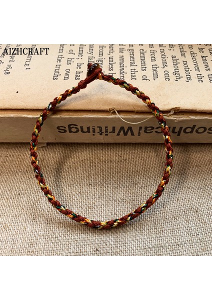 Y17CM Tarzı Pas Kırmızısı Aızhcraft 31 Renkli Budist Aşk Şanslı Kolye Tibet Bilezikleri Kadınlar Için Erkekler Doğal Taş El Yapımı Takı Himalaya Şambhala (Yurt Dışından)