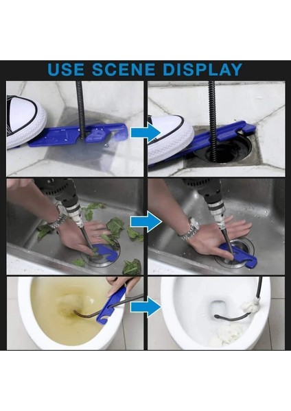 1m Tarzı 1m Kanal Temizleme Bahar Lavabo Tuvalet Boru Tıkanıklığı Açıcı Kanal Temizleme Saç Giderme Aracı Profesyonel Boru Emici Tıkanıklık Açıcı (Yurt Dışından) indirimleri