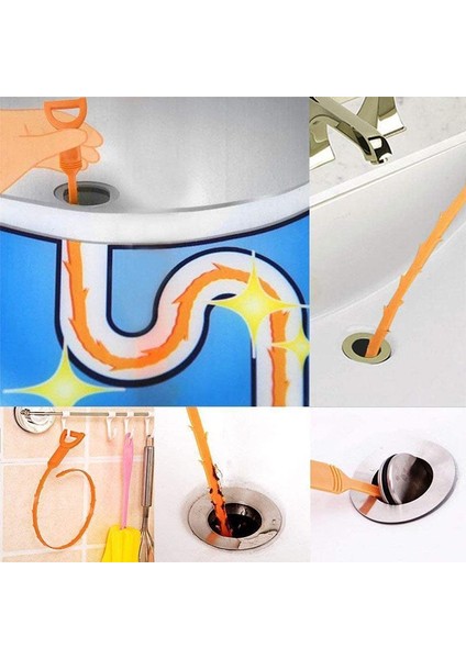 3 Adet Tarzı Lavabo Tıkanıklık Giderici Kanca Banyo Zemin Kanalizasyon Temizleyici Mutfak Banyo Kanalizasyon Tıkanıklık Giderici Plastik Kanca Temizleme Aracı (Yurt Dışından) fırsatları