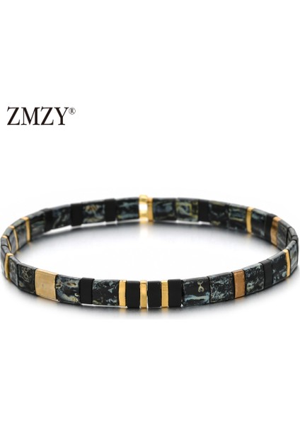 HGSL002-11 Zmzy Kare Kristal Cam Tila Boncuk Bileklik Erkek Takı Arkadaşlar Pulseras Mujer Moda Miyuki Bilezik Kadın Aksesuarları (Yurt Dışından) fiyatları