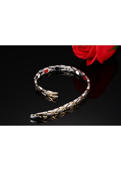 Altın Rengi Tobılo Altın Rengi Titanyum Sağlık Manyetik Bilezik Bilezik Kadın Bayan Kız Arkadaş Çiftler Moda Takı (Yurt Dışından) modelleri