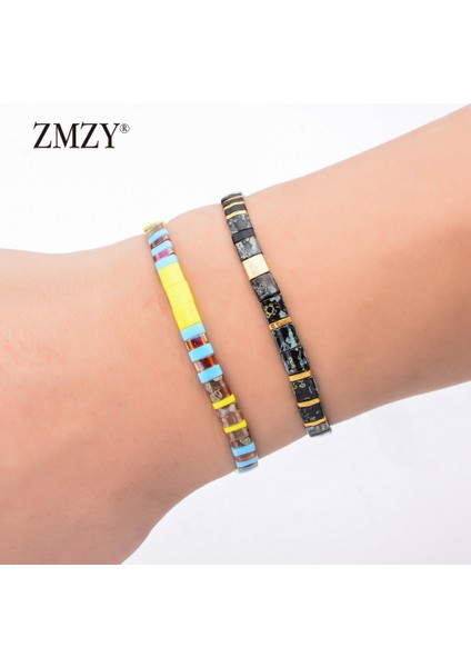 HGSL002-10 Zmzy Lüks Yeni Boncuk Bilezik Kadınlar Bohem Takı Miyuki Bilezik Erkekler Vintage Takı Boho Tila Boncuk Bilezik Mujer Filament (Yurt Dışından) fırsatları
