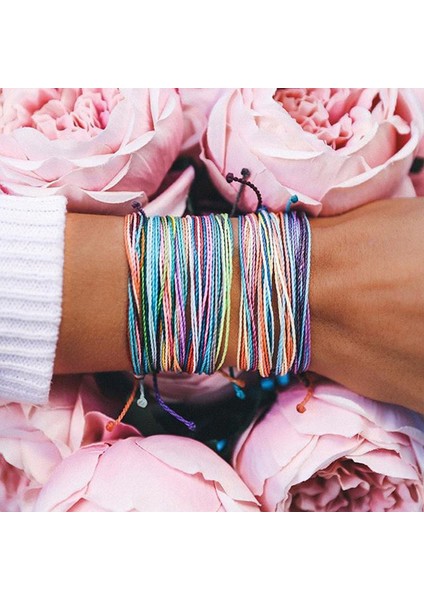 15-35 cm Stili Renk 15 Moda Çok Katmanlı Renkli El Yapımı Dokuma Halat Bilezik Etnik Su Geçirmez Mum Ipi Bileklik Kadın Kızlar Takı Hediyeleri (Yurt Dışından) fırsatları