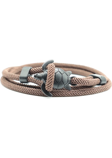 Kahve Moda Erkek Bileklik Yüksek Milan Iplik Bilezik Kırmızı Hombre Yaratıcı Boynuzu Hayatta Kalma Bileklik Hediye Ona Pulseira (Yurt Dışından)