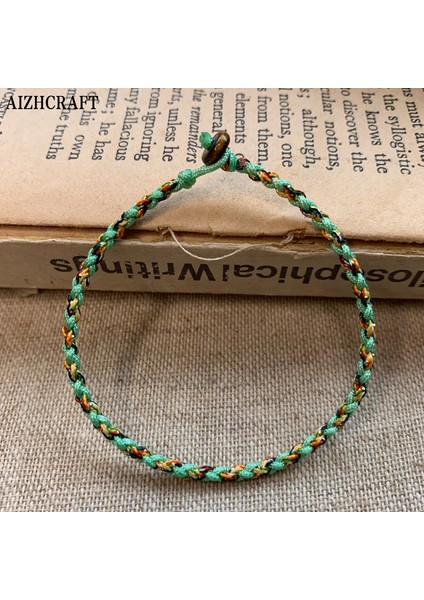 Y16CM Tarzı Soğuk Yeşil Aızhcraft 31 Renkli Budist Aşk Şanslı Kolye Tibet Bilezikleri Kadınlar Için Erkekler Doğal Taş El Yapımı Takı Himalaya Şambhala (Yurt Dışından)