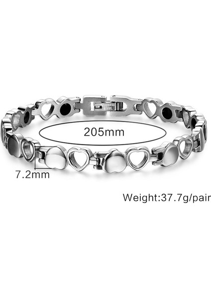 20.5cm Titanyum Çelik Takı Oyuk Aşk Trend Bilezik Çift Bilezik Titanyum Çelik Mıknatıs Bilezik (Yurt Dışından) fiyatları
