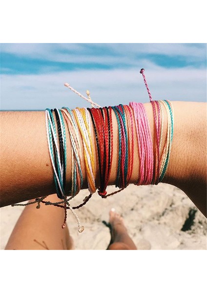 15-35 cm Stili Renk 06 Moda Çok Katmanlı Renkli El Yapımı Dokuma Halat Bilezik Etnik Su Geçirmez Mum Ipi Bileklik Kadın Kızlar Takı Hediyeleri (Yurt Dışından) fiyatları