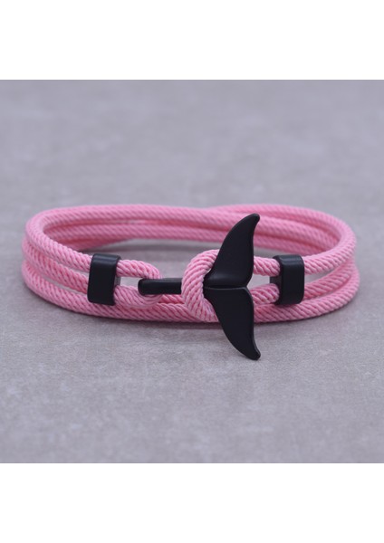 S0929 Mavi Okyanus Stil Kadın Sarma Milan Halat Ayarlanabilir Balina Kuyruğu Bilezik Yüksek Çekicilik Takı Hediye (Yurt Dışından) modelleri