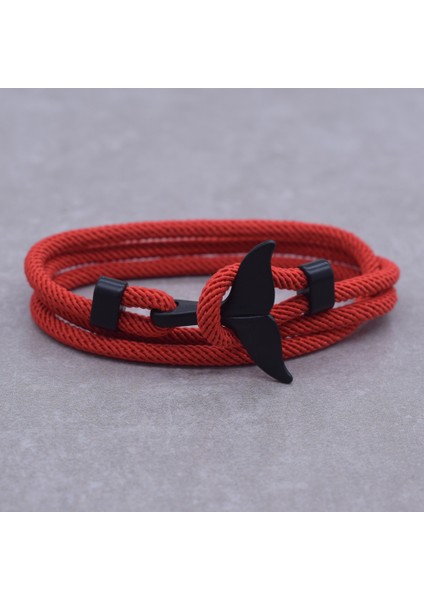 S0929 Mavi Okyanus Stil Kadın Sarma Milan Halat Ayarlanabilir Balina Kuyruğu Bilezik Yüksek Çekicilik Takı Hediye (Yurt Dışından) fırsatları