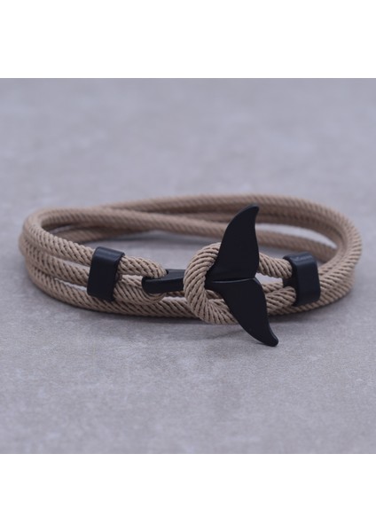 S0929 Mavi Okyanus Stil Kadın Sarma Milan Halat Ayarlanabilir Balina Kuyruğu Bilezik Yüksek Çekicilik Takı Hediye (Yurt Dışından) indirimleri