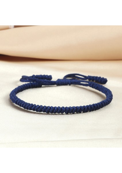 Koyu Mavi El Yapımı Örme Koyu Mavi Yeşil Halat Bileklik Yoga Bilezik En Iyi Arkadaş Takı Çift Hediye Cinsiyetsiz (Yurt Dışından) fırsatları