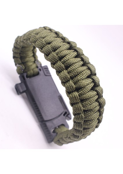 HJT42-8 Siyah Açık Hava Hayatta Kalma Bilekliği Erkek Kadın Örme Çok Fonksiyonlu Kamp Kurtarma Acil Halat Bilezik Pusula Düdük Bıçak (Yurt Dışından) indirimleri