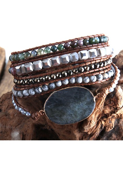 90CM Tarzı Lacivert Rh Moda Boho Boncuklu Bileklik El Yapımı Karışık Doğal Taşlar ve Kristal Taş Şanslı 5 Sıra Wrap Bilezik Kadın Hediye Dropship (Yurt Dışından) indirimleri