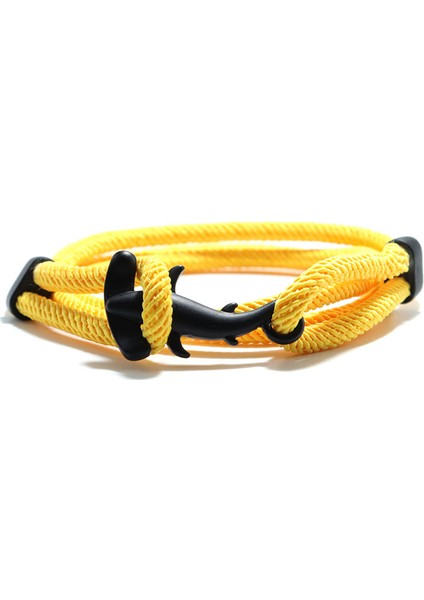 Bla Köpekbalığı Sarı Moda Manta Bileklik Erkek Ayarlanabilir Halat Bileklik Sarma Bilezik Hediye Ona Hayatta Kalma Kol Düğmesi Kuyruk Köpekbalığı Bilezik (Yurt Dışından)