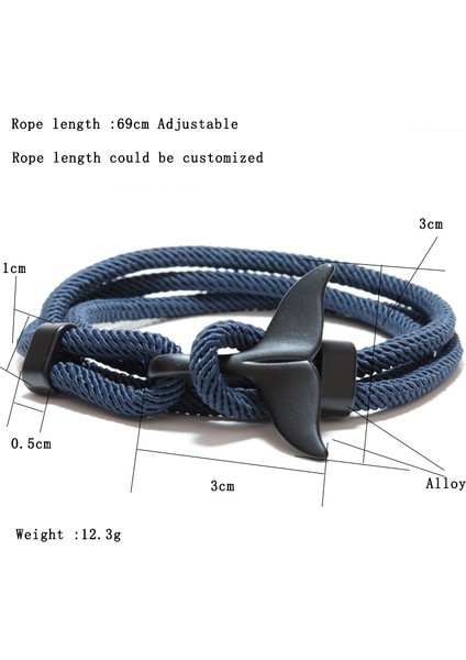 Bla Köpekbalığı Sarı Moda Manta Bileklik Erkek Ayarlanabilir Halat Bileklik Sarma Bilezik Hediye Ona Hayatta Kalma Kol Düğmesi Kuyruk Köpekbalığı Bilezik (Yurt Dışından) indirimleri