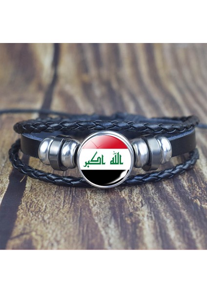 Mısır Arap Ülkeleri Bayrak Siyah Çok Katmanlı Örgülü Bileklik Suudi Arabistan Filistin Cezayir Mısır Bayrak Deri Bileklik Seyahat Hediyesi (Yurt Dışından) indirimleri