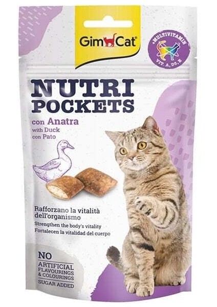 Nutri Pockets Ördekli Kedi Ödül Maması 60 gr