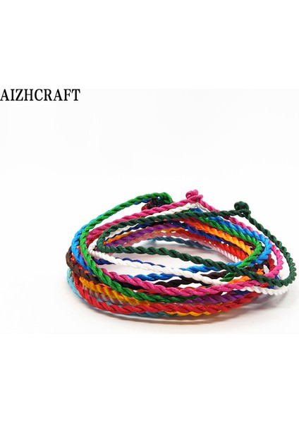 XS15-17CM Stili Kahve 10 Adet Aızhcraft 17 Renk Tibetli Budist Aşk Şanslı Kolye Tibet Bilezik ve Ayak Bileziği Kadın Erkek El Yapımı Basit 2 Iplik Halat (Yurt Dışından)