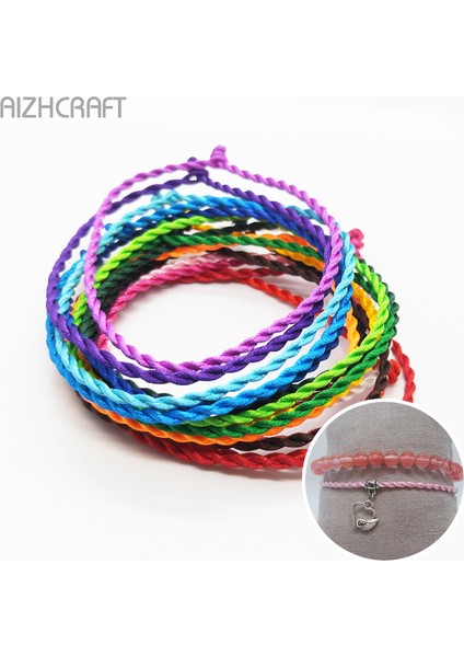 XS15-17CM Stili Kahve 10 Adet Aızhcraft 17 Renk Tibetli Budist Aşk Şanslı Kolye Tibet Bilezik ve Ayak Bileziği Kadın Erkek El Yapımı Basit 2 Iplik Halat (Yurt Dışından)