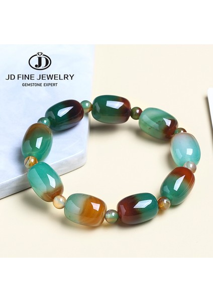 13 mm Tarzı Yeşil Akik Yeşil Tavus Kuşu Agat Davul Şeklinde Bilezik Doğal Taş Varil Boncuk Bilezik Aksesuarı Için Takı (Yurt Dışından) fiyatları