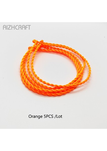 XL23-25CM Stili Turuncu 5 Adet Aızhcraft 17 Renk Tibetli Budist Aşk Şanslı Kolye Tibet Bilezik ve Ayak Bileziği Kadın Erkek El Yapımı Basit 2 Iplik Halat (Yurt Dışından)