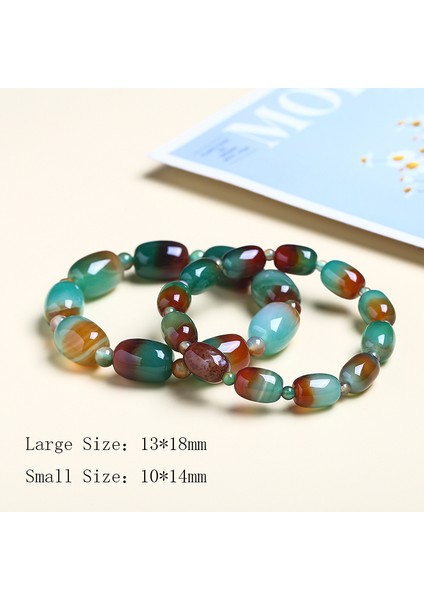 10 mm Tarzı Yeşil Akik Yeşil Tavus Kuşu Agat Davul Şeklinde Bilezik Doğal Taş Varil Boncuk Bilezik Aksesuarı Için Takı (Yurt Dışından) fırsatları