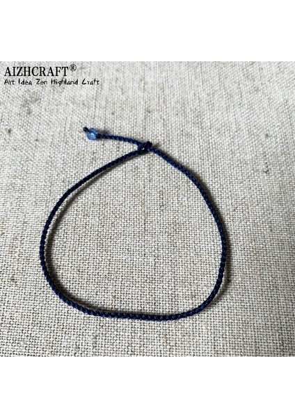 24-26CM Tarzı Koyu Mavi Aızhcraft Estetik Tibet El Yapımı Ince Kırmızı Ip Bileklik Kadın Erkek Aşk Şans Düğün Takı Himalaya Hediye (Yurt Dışından)