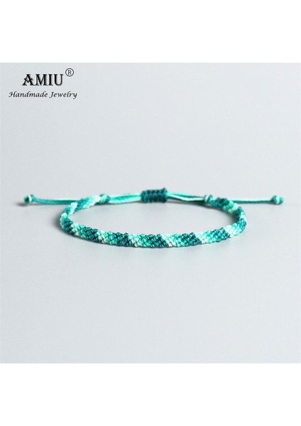 No.7 Boyutu Amıu El Yapımı Yüksek Su Geçirmez Mum Ipi Şans Bileklikleri ve Bilezikler Kadınlar ve Erkekler Için Mum Ipi Makrome Bilezikler (Yurt Dışından)