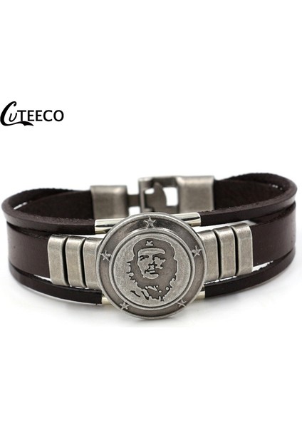 21CM Tarzı AA0556 Cuteeco Moda Deri Bileklik Erkek Vintage Motosiklet Çok Katmanlı Örgülü Warp Bilezik Route 66 Punk Takı Pulseira Masculina (Yurt Dışından) fırsatları
