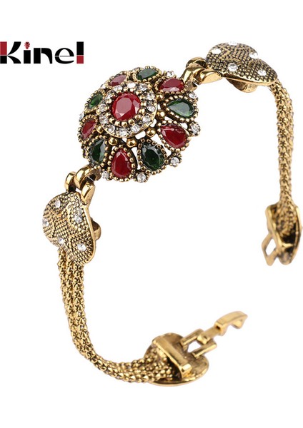 Çoklu Stil Altın Rengi Kadınlar Için Kinel Türkiye Bilezik Tibet Alaşımı Kırmızı Reçine Altın Renkli Bilezik Retro Bohem Tarzı Roma Kraliyet Takı (Yurt Dışından) fiyatları