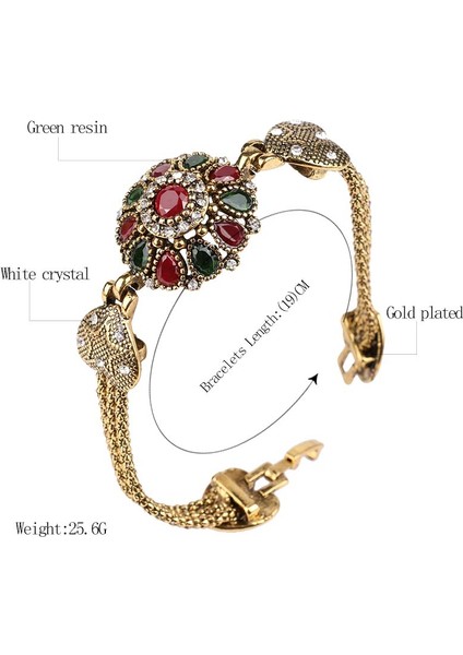 Çoklu Stil Altın Rengi Kadınlar Için Kinel Türkiye Bilezik Tibet Alaşımı Kırmızı Reçine Altın Renkli Bilezik Retro Bohem Tarzı Roma Kraliyet Takı (Yurt Dışından) modelleri