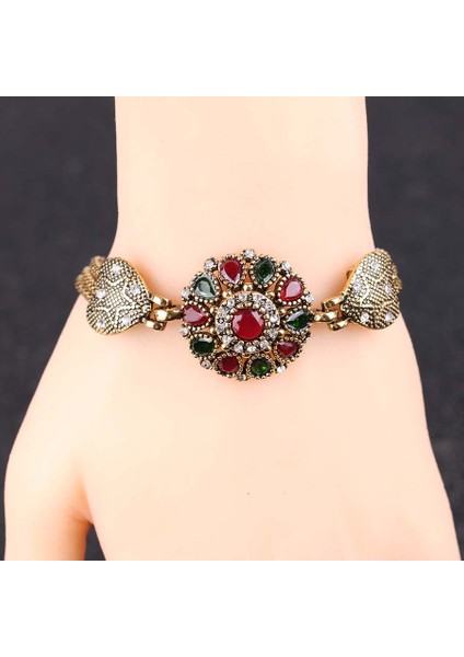 Çoklu Stil Altın Rengi Kadınlar Için Kinel Türkiye Bilezik Tibet Alaşımı Kırmızı Reçine Altın Renkli Bilezik Retro Bohem Tarzı Roma Kraliyet Takı (Yurt Dışından) fırsatları