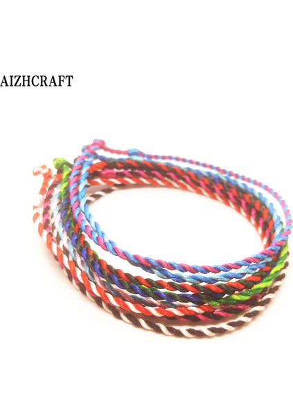 S17-19CM Stili Pas Kırmızısı Aızhcraft 17 Renk Çift Renkli Tibetli Budist Aşk Şans Bileklik ve Ayak Bilezikleri Kadın Erkek Halat Takı Himalaya Hediyesi (Yurt Dışından)