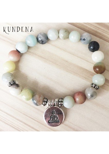 19CM Tarzı Bronz Buda Popüler It Buddha Bilezik Bilek Mala Iyileştirici Bilezikler Zarif Lotus Yoga Buddha Bilezik Hediye Onun ve Onun Için (Yurt Dışından)