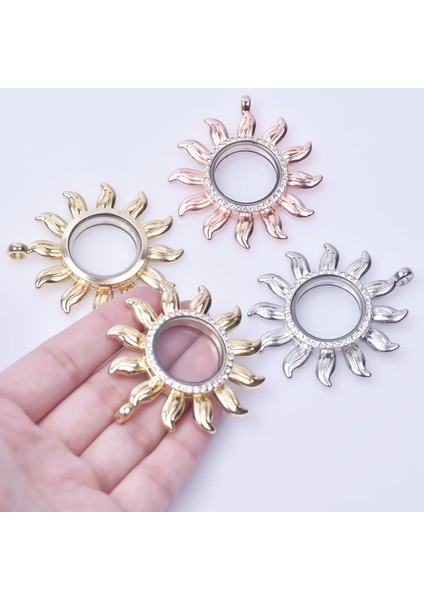 L202-GÜL Altın Kadınlar Için Siyah Deri Bilezikli Cam Hafıza Medallion Fotoğraf Kilitli Kolye (Yurt Dışından) fırsatları