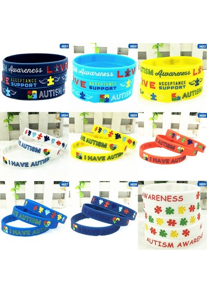 Bk 1 Adet Uyarı Farkındalığı Gökkuşağı Silikon Kauçuk Bileklik Armband (Yurt Dışından) fiyatları