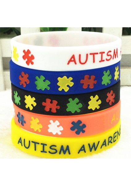 Bk 1 Adet Uyarı Farkındalığı Gökkuşağı Silikon Kauçuk Bileklik Armband (Yurt Dışından) fırsatları