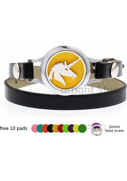 Gül Altın Bileklik Tarzı WH135 Kadınlar Için Bileklik Difüzör Kilitli Yağ Aroma Parfümü Pu Sarma Bandı Bilezik Hediye 10 Ped (Yurt Dışından)