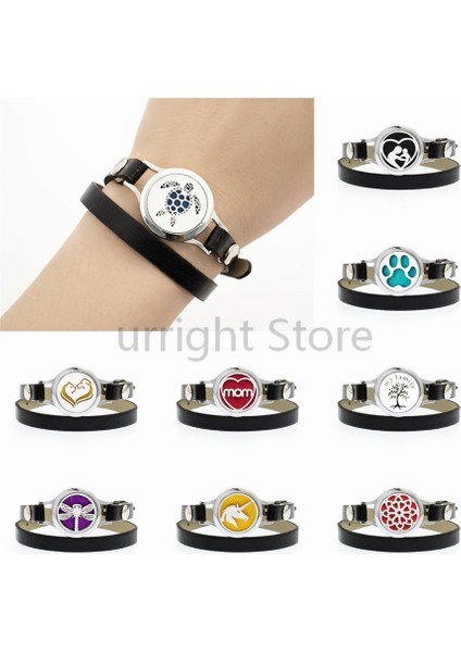 Gül Altın Bileklik Tarzı WH135 Kadınlar Için Bileklik Difüzör Kilitli Yağ Aroma Parfümü Pu Sarma Bandı Bilezik Hediye 10 Ped (Yurt Dışından) fiyatları