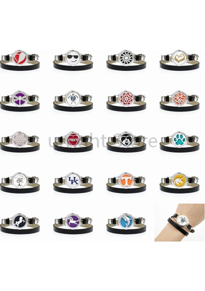 Gül Altın Bileklik Tarzı WH135 Kadınlar Için Bileklik Difüzör Kilitli Yağ Aroma Parfümü Pu Sarma Bandı Bilezik Hediye 10 Ped (Yurt Dışından) modelleri