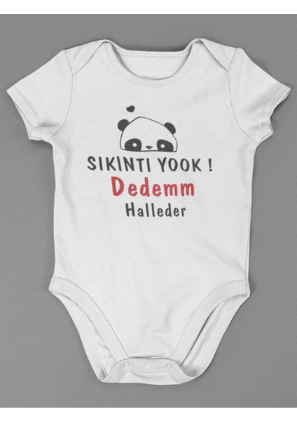 Pamuklu Yumuşak Unisex Çıtçıtlı Dedem Halleder ! Yazılı Body Zıbın