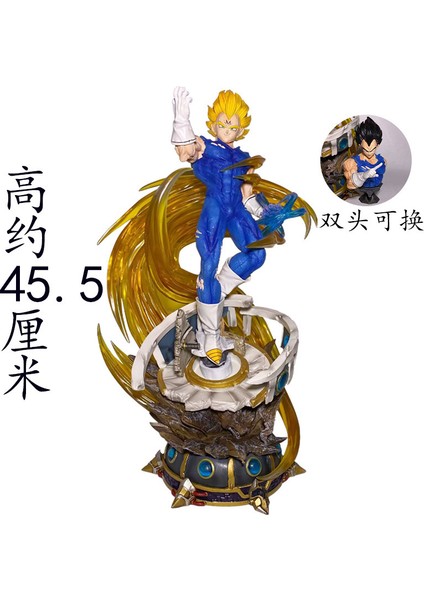 Dragonball Cloud Up Vegeta El Ultimate Warrior Saiyan Üssü Işıklı Bebek Modeli Süsler Heykel Hediyeler (Yurt Dışından)