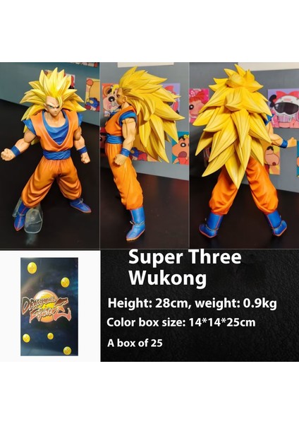 Yedi Dragon Ball Süper Üç Goku Anime Bebek Modeli Süsler Sap Heykeli Hediyeler (Yurt Dışından)